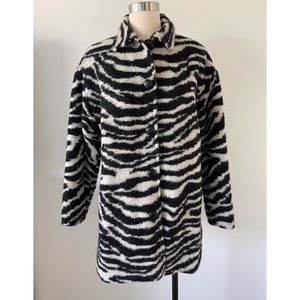 IRO - Bera Zebra Cocoon Coat | Oversized Fit | Size 38/Medium
